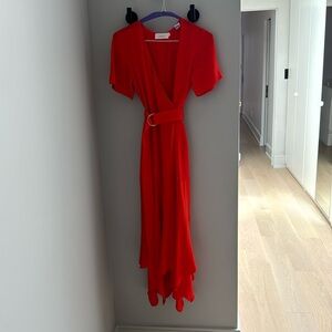 A.L.C. Citrus Orange Wrap Dress